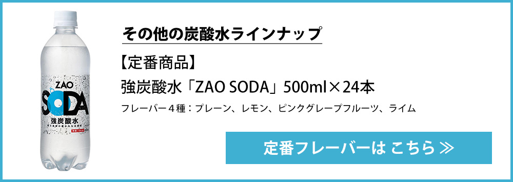 強炭酸水「ZAO SODA」500ml×24本の購入はこちら