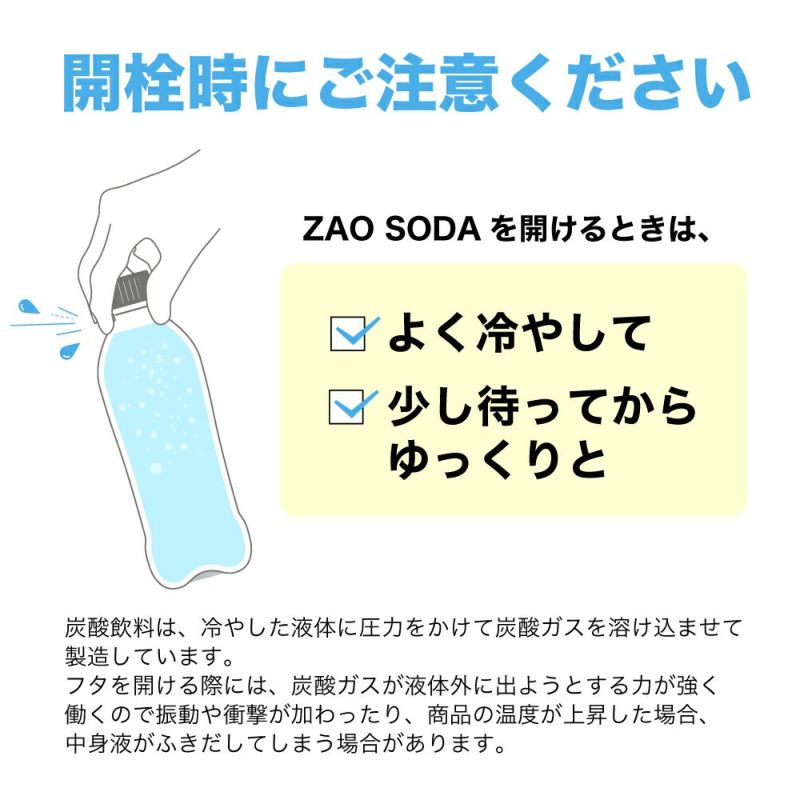 炭酸水「ZAO SODA プラス」500ml×24本 機能性表示食品の通販 