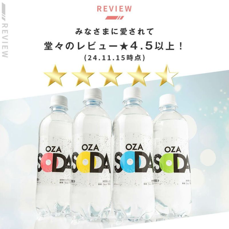 ラベルレス 炭酸水 レモン(500ml 24本セット)「OZA SODA」の通販 | LIFEDRINKオンラインストア